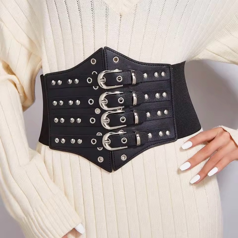 Black Studded Corset Belt NEW! Open offers!